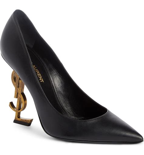 ysl black leather pumps|ysl closed toe heels.